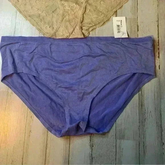 No Boundaries 1 Beige Nylon Lace & Purple Hipsters Size XXXL(21) . (Lot Of 2) - Picture 14 of 14